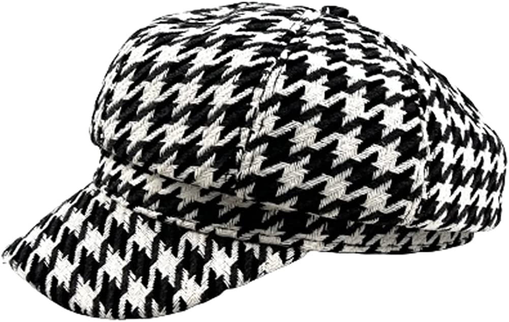 CoCopeaunts Women Newsboy Hats Plaid Tweed Baker Boy Fiddler  display picture 1