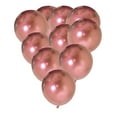 thumbnail image 1 of Globos cromados metálicos de oro rosa de primera calidad, rellenables con helio y aire, decoraciones para fiestas de 10 pulgadas, no tóxicos e inodoros, seguros para niños, permiten una expansión, 1 of 5