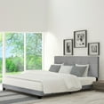thumbnail image 4 of Furinno Laval Button Tufted Bed, 12 Piece Slat Style, Glacier, Full, 4 of 7