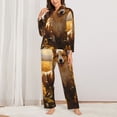 thumbnail image 2 of Fotbe Pastoral Sunflower Corgi Pattern Long Sleeve Pajama Set for Women,Sleepwear Set,2-piece Loungewear Set,Soft PJs Comfy Nightwear with Pockets -Large, 2 of 7