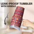 thumbnail image 5 of 20oz Thermal Insulated Cup Boho Design with Lid & Straw - Stainless Steel Double Wall Vacuum Travel Mug, Leakproof Coffee Tumbler, 5 of 5