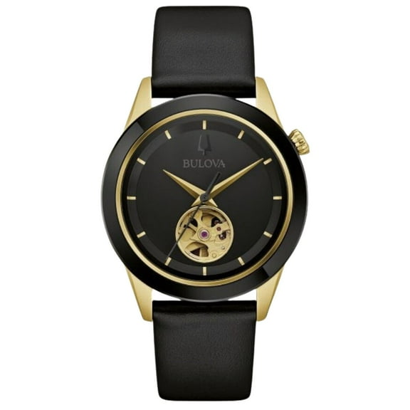 Bulova Men's Apollo Black Dial Watch - 98A327