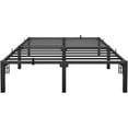 thumbnail image 1 of Full Metal Platform Bed Frame, 14" High with Underbed Storage — Steel Slat Support, No Box Spring Required, Easy Assembly, Bed-in-a-Box, 1 of 8