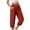 Red, variant on ShomPort Women's Capri Pants Summer Casual Elastic Waist Baggy Cropped Pants with Pockets