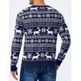 thumbnail image 2 of CAILDANL Men's Crewneck Pullover Sweater Waffle Textured Knitted Sweaters Casual Loose Fit Sweaters with Ribbing Edge, 2 of 2