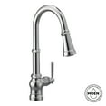 thumbnail image 3 of Moen S72003ev2 Paterson 1.5 GPM Single Hole Pull Down Smart Kitchen Faucet - Black, 3 of 7