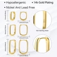 thumbnail image 4 of Lancharmed Holiday Earrings Three Pairs Of U-Shaped 14K Gold Plated Earring Gifts for Women, 4 of 8
