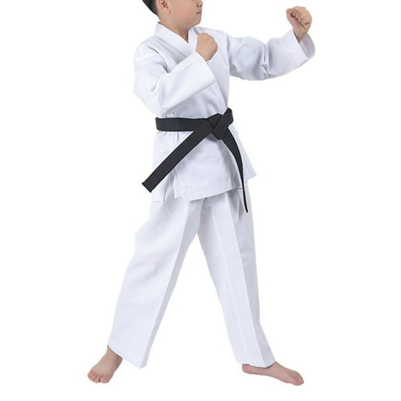 COKOI Karate Uniform, Adult & Girls Judo BJJ Martial Arts Gi with Belt, Professional Training Wear for Dojo & Competition 170White
