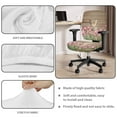 thumbnail image 6 of FKELYI Floral Rabbot Plank Pattern Office Chair Slipcover Desk Chair Cover 2 Pcs Removable Computer Chair Protective Cover Easy to Install Rotating Sweivel Chair Slipcover, 6 of 7
