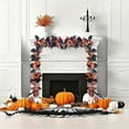 thumbnail image 6 of Clearance!Halloween Garland with Pumpkin Sunflowers Fall Maple Leaves Decor 5.7 FT Black Autumn Halloween Decorations Indoor Outdoor Hanging Ornaments Garland for Mantle Table, 6 of 8