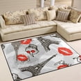 thumbnail image 2 of SKYSONIC 80x58 inches Lightweight Soft Area Rug Mat Indoor Floor Rugs Home Decoration for Kids Room Living Room Abstract Paris Symbols, 2 of 6