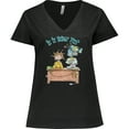 thumbnail image 3 of Inktastic Is It Friday Yet with Frazzled Woman at Desk Women's Plus Size V-Neck T-Shirt, 3 of 5