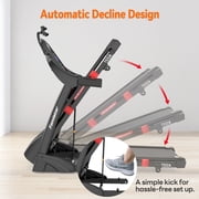 12MPH Folding Treadmill with 20% Auto Incline, 300-400 LB Capacity, Treadmills for Home Running Walking, 5.1HP Brushless Motor, Foldable Electric Treadmill Running Machine with APP & Bluetooth