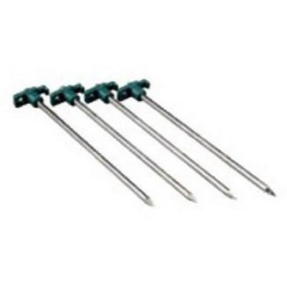 2000016444 10 in. Heavy Duty Plated Steel Tent Peg - 4 Pack