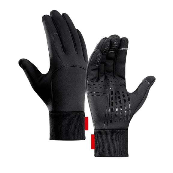Amosfun Black Keep Warm Touchscreen Gloves for Cycling and Hiking 1Pair