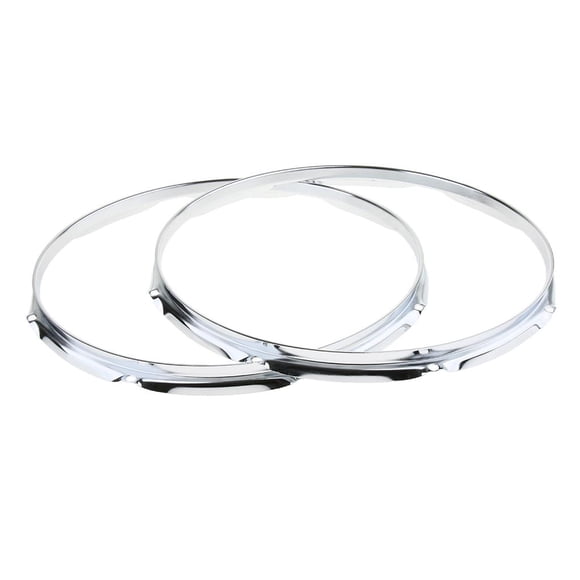 Heavy Duty 14 pulgadas 8 Tom Drum Hoop Rim Batter Hoop 1,5 mm (paquete de 2) 14 pulgadas 14 pulgadas de 8 agujeros shamjiam Borde del anillo del aro del tambor de la trampa