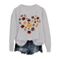 thumbnail image 1 of VBARHMQRT Chandails à Capuche Légers pour Femmes Mode Automne et Hiver Action de Grâce Thème Lettres Anglaises Haut Imprimé Décontracté, 1 of 4