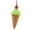 Green, variant on Christmas Ice Cream Cone Hanging Ornaments, Resin Dessert Ice Cream Sculpture Figurine Pendant for Home Party Xmas Tree Decor