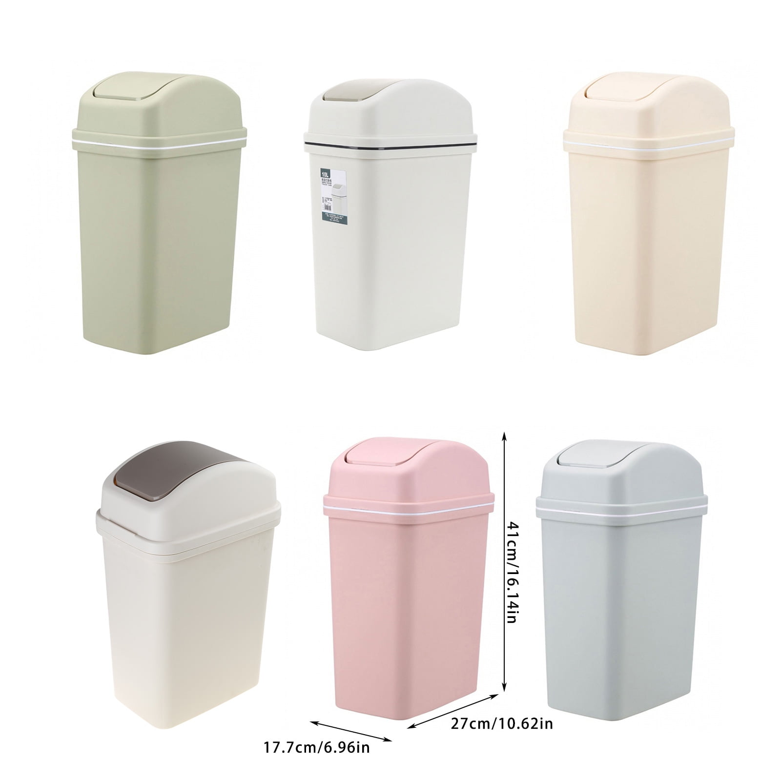 Sealed Top Garbage Bin Large Capacity Trash Can With Easy Swing Lid, for Home and Office Waste Management