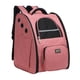 thumbnail image 1 of Bolsa de transporte portátil para mascotas, transpirable, para gatos y perros, mochila transparente para exteriores Rosado, 1 of 9