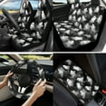 thumbnail image 2 of Yuyamidu Cute Ghost Auto Seat Cover Full Set 13 Pack Universal Car Accessories Set Black Steering Wheel Cover Armrest Pad Seatbelt Pad Cup Mat Keychain, 2 of 6