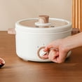 thumbnail image 4 of Olla Caliente Eléctrica Antiadherente Mini Cocina Ramen Olla para Fideos Olla Eléctrica Multifuncional para Sopa De Pasta Enchufe CN 220V Blanco, 4 of 13