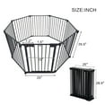 thumbnail image 4 of 200" Adjustable Safety Gate, 8 Panels Metal Door Fence, Fence Gate for Christmas Tree, Stairs, Gate, Fireplace, Pet, Black, 4 of 9