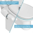 thumbnail image 4 of Round Manual Bidet Toilet Seat, Non Electric Bidet Attachment with Self Cleaning Nozzles, Slow Close, Quick Release, 4 of 7