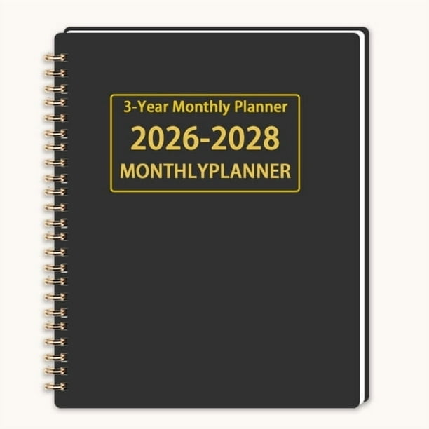 Planificador mensual 2026-2027-2028 a lo largo de 3 años Bloc de notas