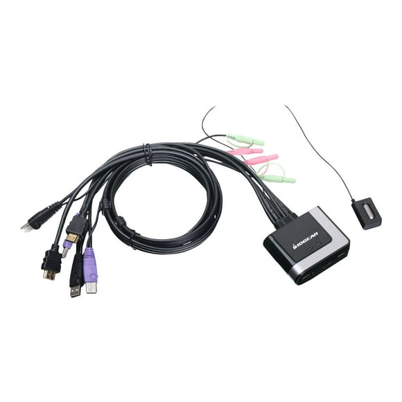 IOGEAR Câble HDMI 2 Ports KVM Switch avec Audio GCS62HU - KVM / Audio / USB Switch - 2 x KVM / Audio / USB - 1 Utilisateur local - Bureau