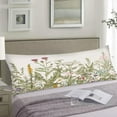 thumbnail image 2 of Spring Body Pillow Cover 20x54 Pillow Case Sage Green Wild Flower Plant Vintage Floral Herbs and Botanical Cushion Long Pillowcase with Zipper Decorative Bedding Pillow Cases for Bedroom,Couch, 2 of 6