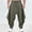 Army Green, variant on WIZUTIZ Mens Hip Harem Pants Baggy Elastic Waist Drawstring Hippie Trousers Comfy Cotton Linen Plus Size Casual Pant