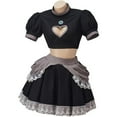thumbnail image 2 of Sexy Black Short Princess Bowsette Tops Skirts Outfit for Adult Women, 2 of 8