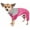 Pink, variant on Pet Life ® Active 'Embarker' 4-Way Stretch Fitness Yoga Full Body Dog Tracksuit