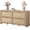 Reclaimed Light Oak, variant on Surmoby 4-Drawer Rattan Dresser, Reclaimed Caramel Oak, 60.83"W x 29.53"H x 17.7"D, Ball-Bearing Slides, Golden Handles, Boho Farmhouse Coastal Style for Bedroom Living Room Hallway