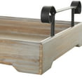 thumbnail image 5 of DecMode 20", 17"W Beige Wood  Tray with Metal Handles, 2-Pieces, 5 of 10