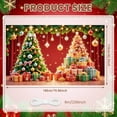 thumbnail image 2 of Red Background Christmas Banner Christmas Tree Xmas Display Gift Boxes Golden Bells Holiday Backdrop for Christmas Party Home Celebration Xmas Gathering, 2 of 9