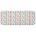 thumbnail image 1 of Ladybugs Kitchen Mat, Dotted Insects with Floral Illustration Valentines Day Inspired Romantic Elements, Plush Decorative Kitchen Mat with Non Slip Backing, 47" X 19", Multicolor, by Ambesonne, 1 of 1