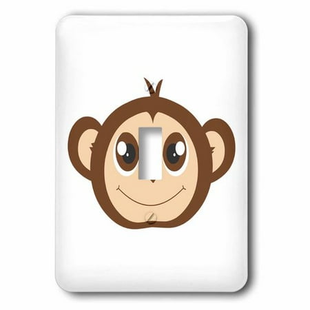 - 3dRose Cute Baby Monkey Cartoon, Single Toggle Switch
