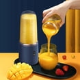 thumbnail image 4 of Nueva Licuadora PortáTil 400Ml Exprimidor EléCtrico LimóN Naranja Exprimidor de Frutas InaláMbrico Recargable 21000Rpm Mezclador (Azul), 4 of 5
