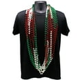 thumbnail image 2 of 60" 12mm Round Multi Red, Green and Pearl White 6/3 Mardi Gras Beads, 2 of 2