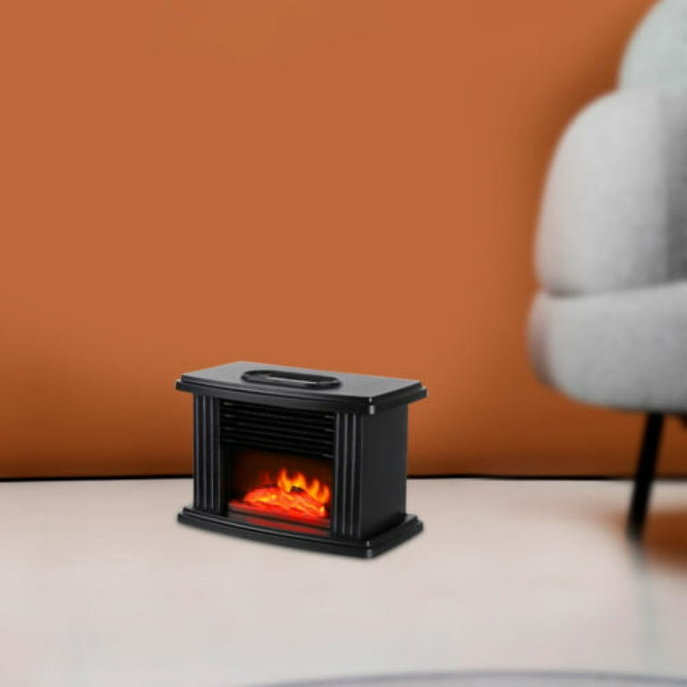 New 1000W Electric Fireplace Standing Space Heater Stove 3D Flame Log Burner
