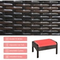 thumbnail image 3 of DORTALA Outdoor Rattan Furniture Set – 5 Piece Patio Conversation Group with Cushions, Glass Table, Ottomans and Chairs for Backyard or Balcony, 3 of 14
