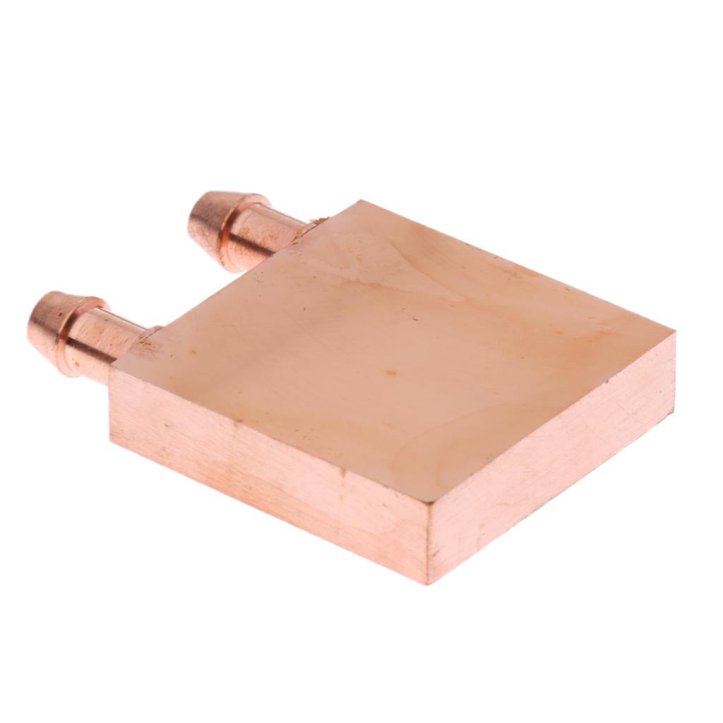 Wzmzjy Copper Water Cooling Block 40x40mm Liquid Water Cooler System for CPU Graphics