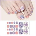 thumbnail image 1 of 22Pcs/Sheet Removable Toe Nail Fake Nail Art Fake Nails French Nails Nail Mani Press Set, 1 of 8