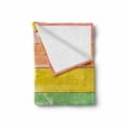 thumbnail image 2 of Pastel Soft Flannel Fleece Blanket, Wooden Planks in Rainbow Colors Rural Rustic Home Cottage Theme Summer Shades Print, Cozy Plush for Indoor and Outdoor Use, 50" x 60", Multicolor, by Ambesonne, 2 of 6