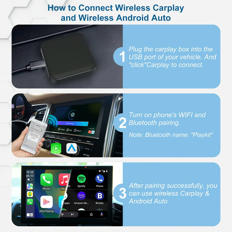 CarlinKit CarPlay Ai Box Android 12.0 System Wireless CarPlay Adapter Magic  Box Convert Wired CarPlay to Wireless CarPlay & Android Auto.Netflix