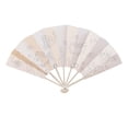 thumbnail image 3 of Papel de mano, abanico plegable, abanico plegable de bambú, abanico plegable en blanco mundo submarino, 3 of 9