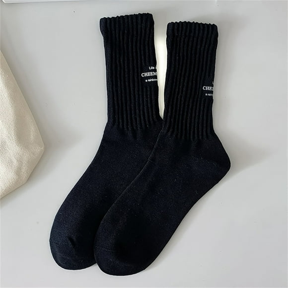 Chaussettes Fines en Coton pour Femmes Chaussettes Bottines Douces Chaussettes au-Dessus de la Cheville Chaussettes de Sport Chaussettes Noires