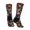 thumbnail image 3 of Goofa Orchids Flowers Printed Men's Crew Socks, Soft Durable Breathable Moisture-Wicking with Odor Control Cotton socks, 3 of 9